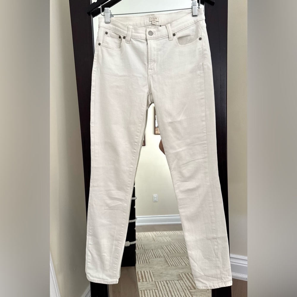 J CREW Ivory Denim Pants (27)